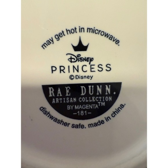 Rae Dunn Beauty & The Beast Belle's Road White Mug Pink Coffee Mug - Picture 6 of 6